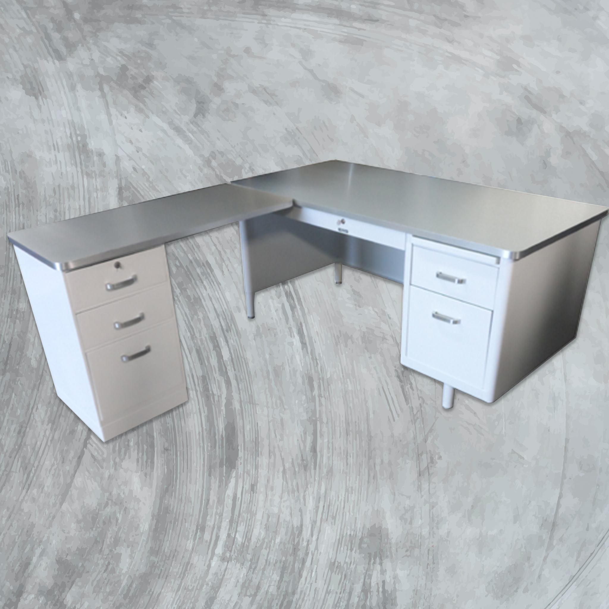 60" McDowell & Craig Tanker Desk With Return