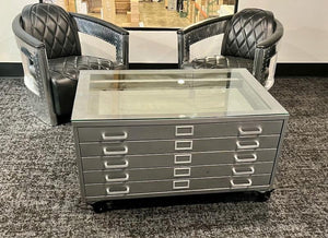 Small Size Steel Flat File Coffee Table
