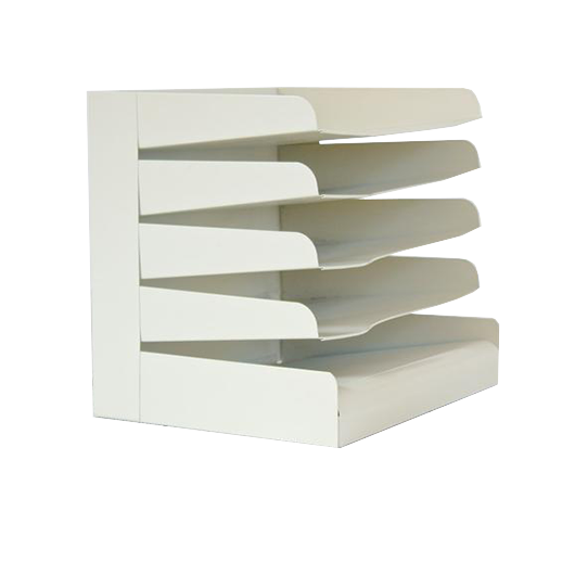 Industrial In Out Tray Metal Paper Organizer - Retro Office Inc