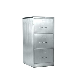 18" Legal Size 3 Drawer Vintage Steel Vertical File Cabinet