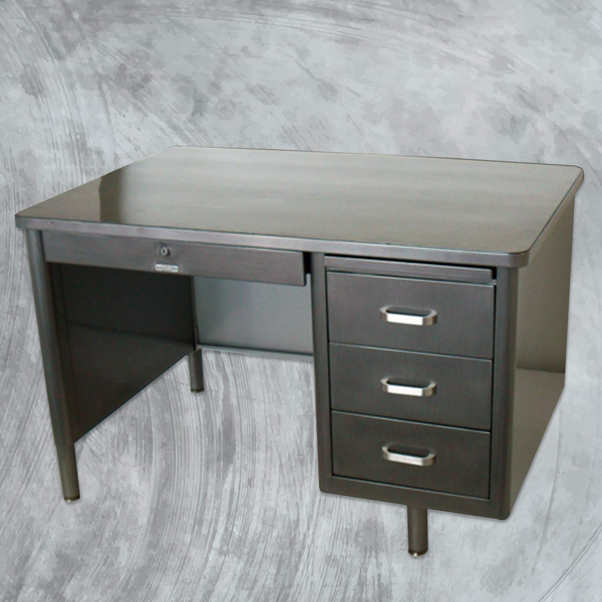 45 1/2" McDowell & Craig Single Pedestal Tanker Desk