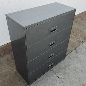 Vintage Steel 4 drawer Lateral File Cabinet