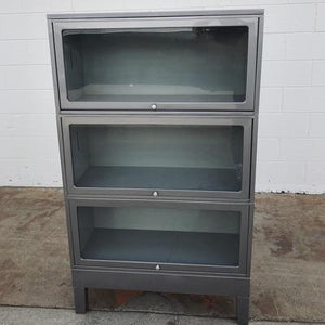 Vintage Steel Lawyers Barrister Bookcase