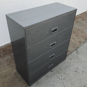 Vintage Steel Lateral File Cabinet